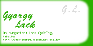 gyorgy lack business card